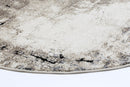 Cinder Brook Grey Beige Plush Round Rug