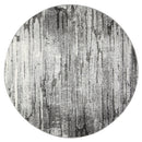 Amber Brook Grey Plush Round Rug