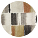 Winter Bloom Grey Abstract Plush Rug