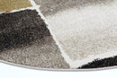 Winter Bloom Grey Abstract Plush Rug