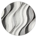 Coral Brook Grey Plush Round Rug