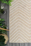 Cinder Nest Beige Natural Chevron Rug