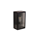Clear Ribbed Glass Decorative Outdoor Wall Light