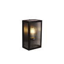 Clear Ribbed Glass Decorative Outdoor Wall Light