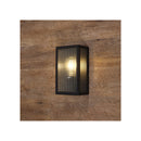 Clear Ribbed Glass Decorative Outdoor Wall Light