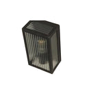 Clear Ribbed Glass Decorative Outdoor Wall Light