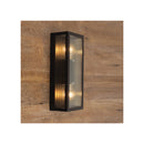 Clear Ribbed Glass Decorative Outdoor Wall Light