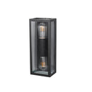 Clear Ribbed Glass Decorative Outdoor Wall Light