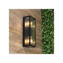 Clear Ribbed Glass Decorative Outdoor Wall Light