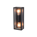 Clear Ribbed Glass Decorative Outdoor Wall Light