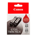 Canon Pgi670Xl Black Ink Twin Pack