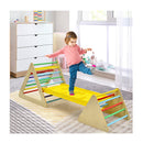 3 In 1 Climbing Toy Set With 2 Triangle Ladders And Ramp For Toddlers
