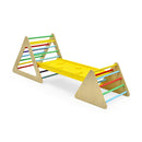 3 In 1 Climbing Toy Set With 2 Triangle Ladders And Ramp For Toddlers