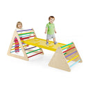 3 In 1 Climbing Toy Set With 2 Triangle Ladders And Ramp For Toddlers