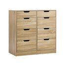 8 Chest of Drawers Tallboy Cabinet Bedroom Storage Natural