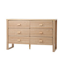 6 Chest of Drawers Dresser Lowboy Storage Bedroom Natural