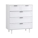5 Chest of Drawers Dresser Tallboy White