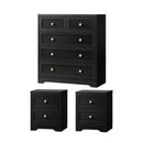 5 Chest of Drawers and 2 Bedside Tables Hamptons Set