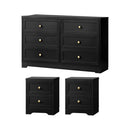6 Drawers and 2 Bedside Tables Hamptons Furniture Set