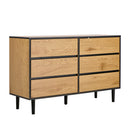 6 Chest of Drawers Lowboy Storage Natural