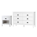 6 Chest of Drawers and Bedside Table Vintage Bedroom Set