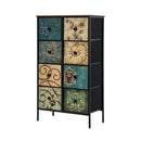 8 Chest of Drawers Fabric Tallboy Retro Vintage
