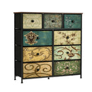 9 Chest of Drawers Fabric Dresser Vintage Tallboy Organizer