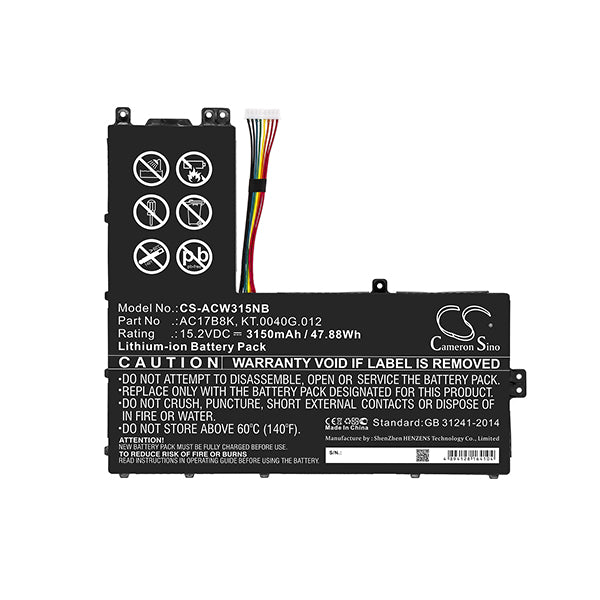 Cameron Sino Cs Acw315Nb 3150Mah Battery For Acer Notebook Laptop