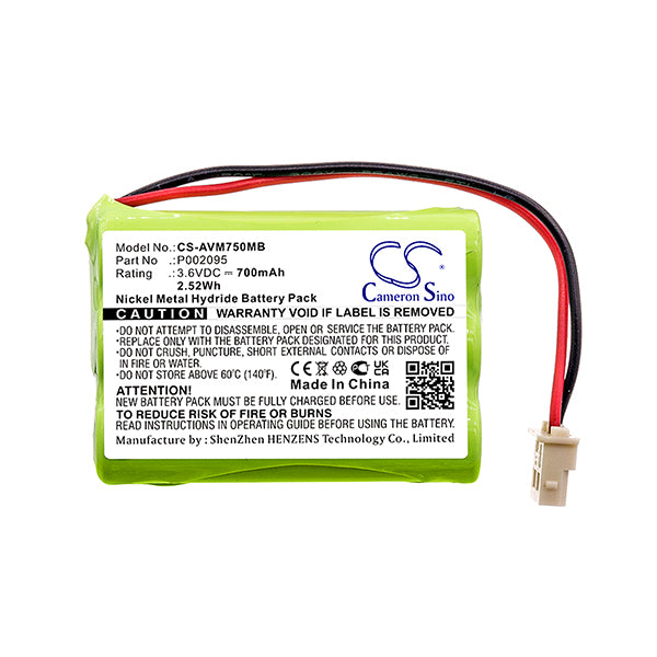Cameron Sino Cs Avm750Mb 700Mah Battery For Alecto Babyphone