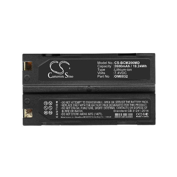 Cameron Sino Csbcm200Md 2600Mah Battery For Smiths Medical