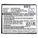 Cameron Sino Cs Ctr751Sl 1000Mah Battery For Casio Mobile Smartphone
