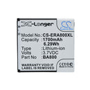 Cameron Sino Cs Era800Xl 1700Mah Battery For Sony Ericsson