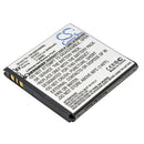 Cameron Sino Cs Erc550Sl 2050Mah Battery For Sony Mobile Smartphone