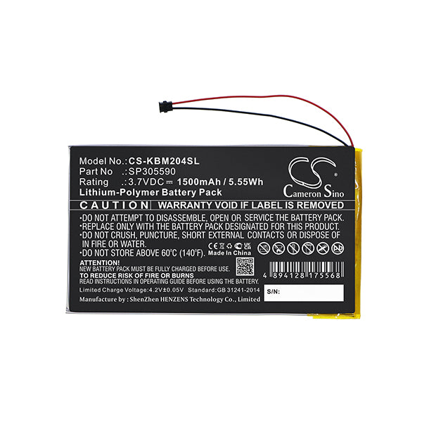 Cameron Sino Cs Kbm204Sl 1500Mah Battery For Kobo E Book