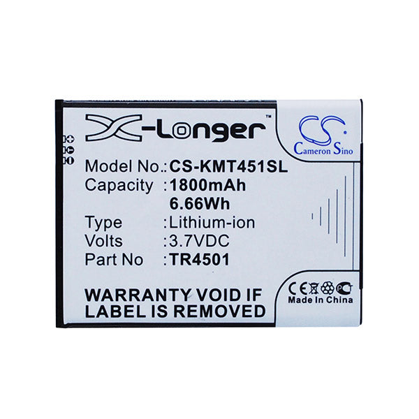 Cameron Sino Cs Kmt451Sl 1800Mah Battery For Kazam Mobile Smartphone