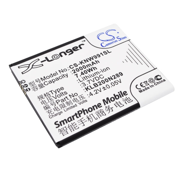 Cameron Sino Cs Knw991Sl 2000Mah Battery For Meu Mobile Smartphone