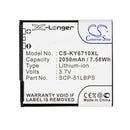 Cameron Sino Cs Ky6710Xl 2050Mah Battery For Kyocera Mobile Smartphone