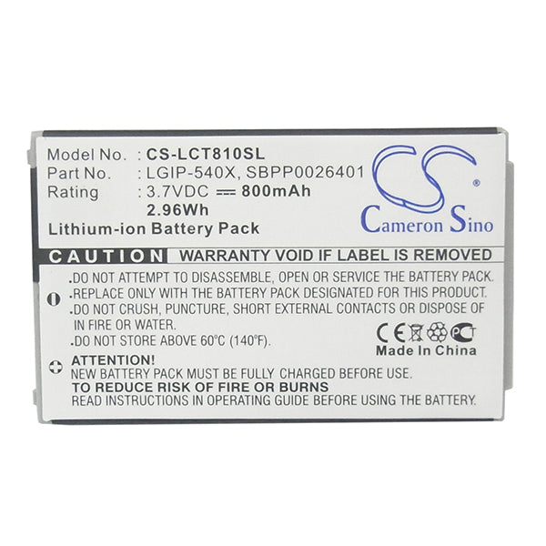 Cameron Sino Cs Lct810Sl 800Mah Battery For LG Mobile Smartphone