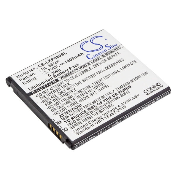 Cameron Sino Cs Lkp880Sl 1400Mah Battery For Metropcs Mobile Smartphone