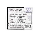 Cameron Sino Cs Lkp880Xl 1800Mah Battery For Metropcs Mobile Smartphone