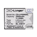 Cameron Sino Cs Lvs990Xl 3000Mah Battery For LG Mobile Smartphone