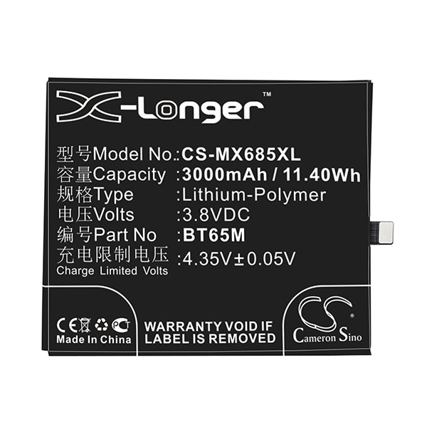 Cameron Sino Cs Mx685Xl 3000Mah Battery For Meizu Mobile Smartphone