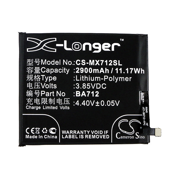Cameron Sino Cs Mx712Sl 2900Mah Battery For Meilan Mobile Smartphone