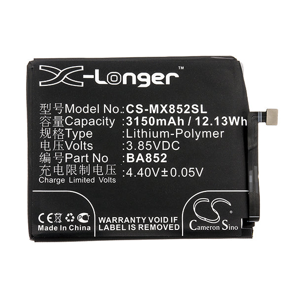 Cameron Sino Cs Mx852Sl 3150Mah Battery For Meizu Mobile Smartphone