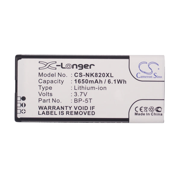 Cameron Sino Cs Nk820Xl 1650Mah Battery For Nokia Mobile Smartphone