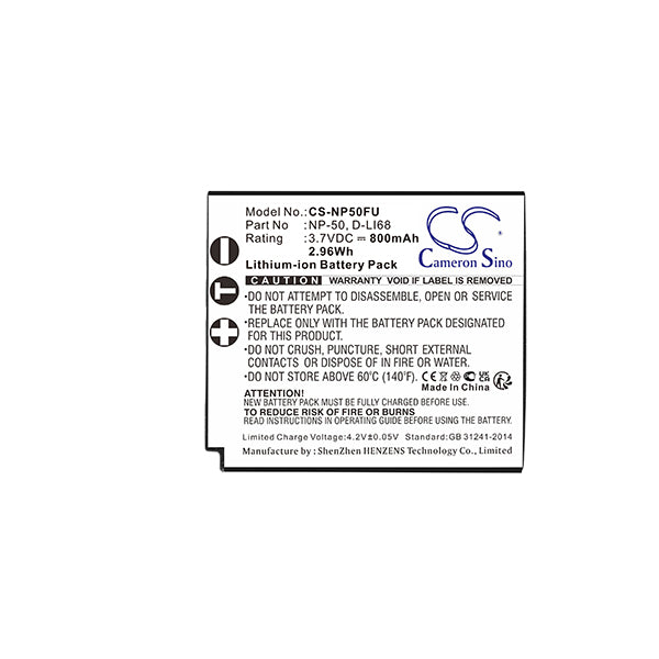 Cameron Sino Cs Np50Fu 800Mah Battery For Ricoh Camera