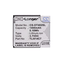 Cameron Sino Cs Ot402Sl 1400Mah Battery For Alcatel Mobile Smartphone