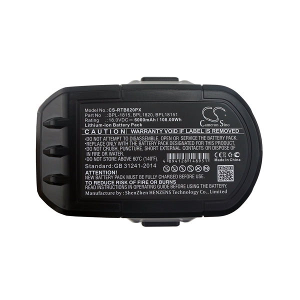 Cameron Sino 18V Li Ion Replacement Battery For Ryobi Power Tools
