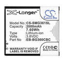 Cameron Sino Cs Smg361Sl 2000Mah Battery For Samsung Mobile Smartphone