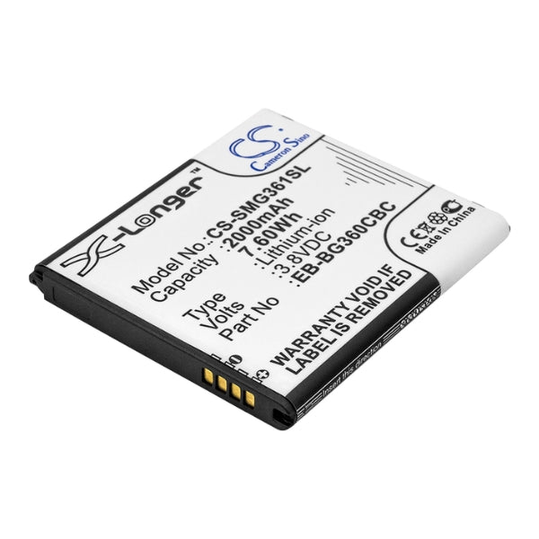 Cameron Sino Cs Smg361Sl 2000Mah Battery For Samsung Mobile Smartphone